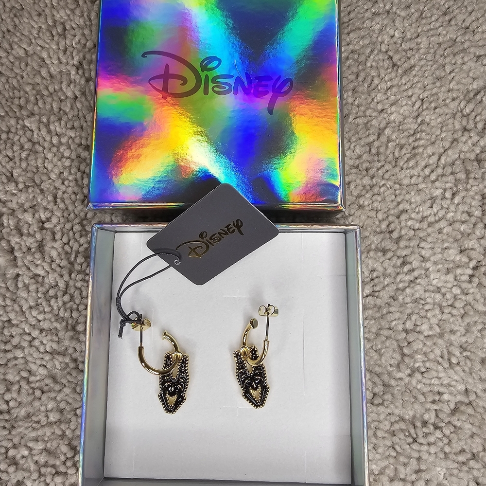 Couture Kingdom Disney Maleficent Sleeping Beauty Yellow Gold Plated Earrings